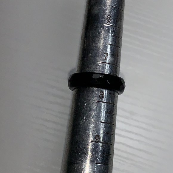 Faceted Onyx Solitaire Rings - Picture 11 of 16